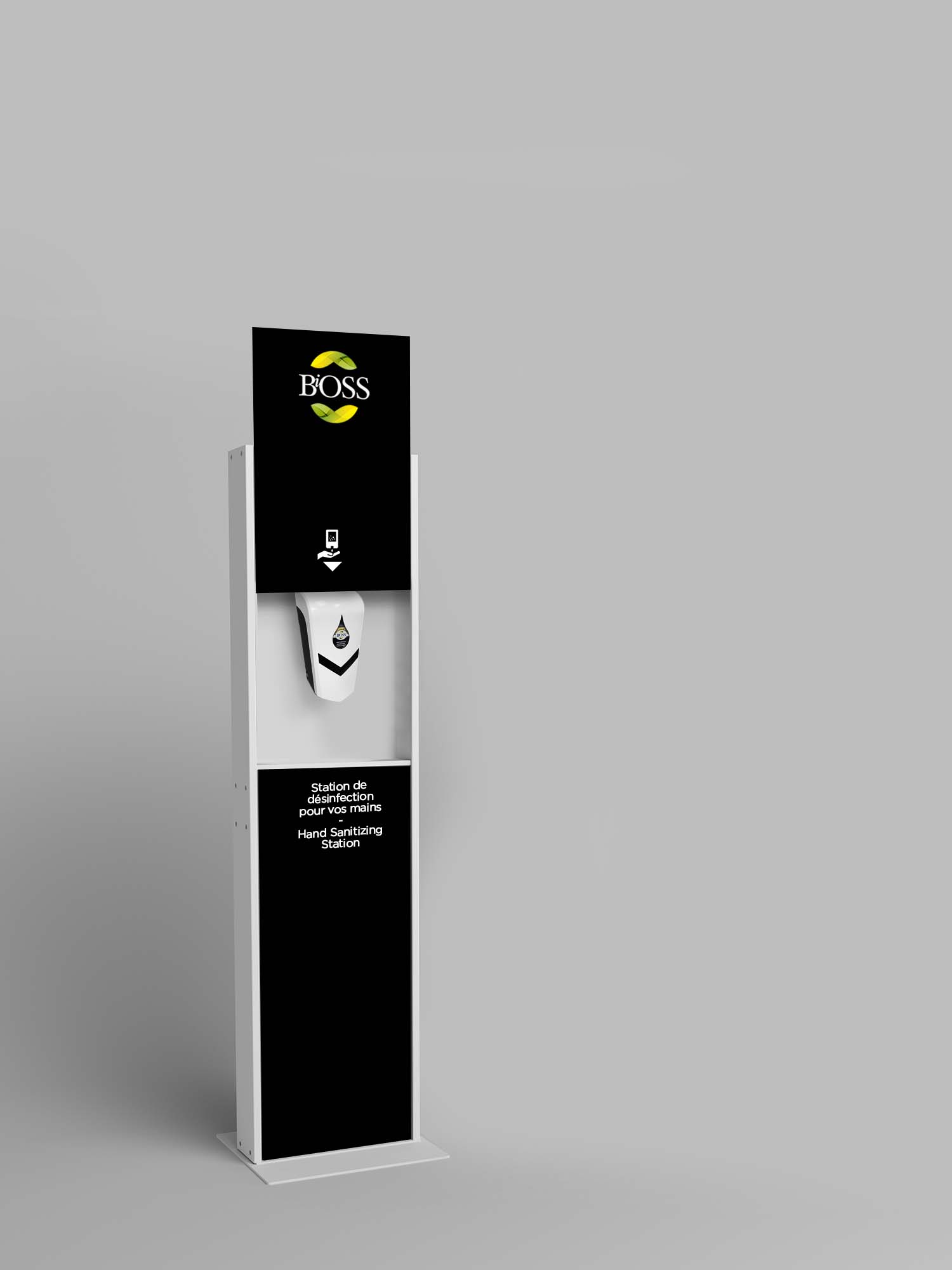 Hand Sanitizer Station - Set includes 1 x display, 1 x dispenser and 3 x refills